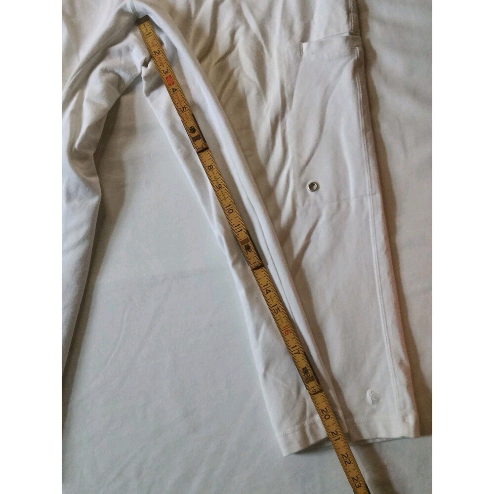 Danskin Solid White Elastic Waist Pull On Zipper Pockets Cropped Size XL (16-18) - Picture 10 of 11